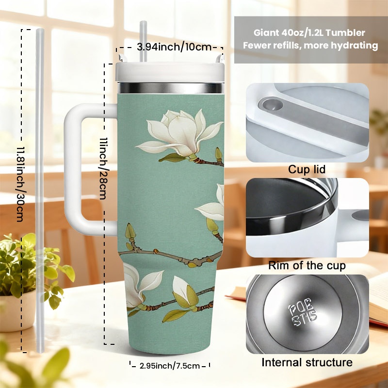 1pc 40 Oz Stainless Steel Insu - огляд і ціна Sublimation Mug White