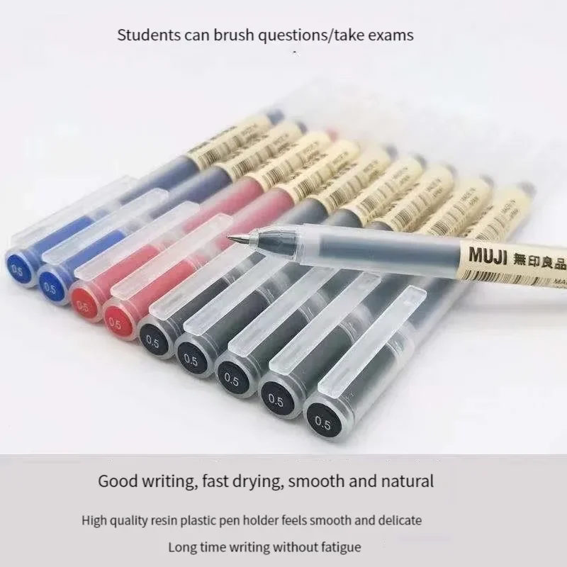 6/8Pcs/Set MUJIs Gel Pen Black - огляд і ціна Muji Stationery Gel Pen